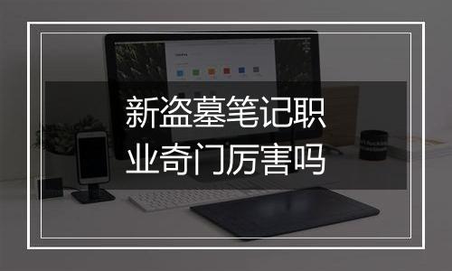 新盗墓笔记职业奇门厉害吗