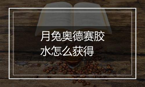 月兔奥德赛胶水怎么获得