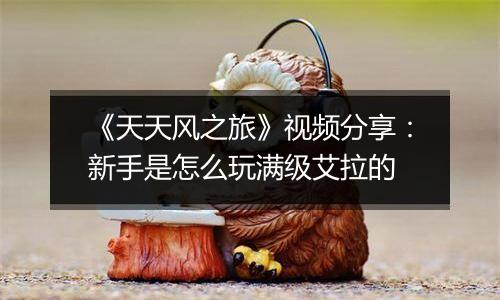 《天天风之旅》视频分享：新手是怎么玩满级艾拉的