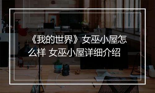 《我的世界》女巫小屋怎么样 女巫小屋详细介绍