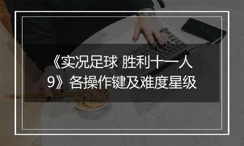 《实况足球 胜利十一人9》各操作键及难度星级