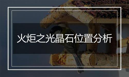火炬之光晶石位置分析