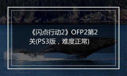 《闪点行动2》OFP2第2关(PS3版，难度正常)