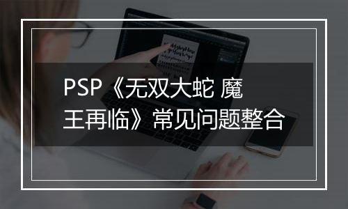 PSP《无双大蛇 魔王再临》常见问题整合