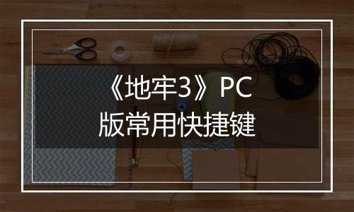 《地牢3》PC版常用快捷键