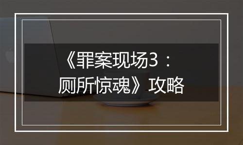 《罪案现场3：厕所惊魂》攻略