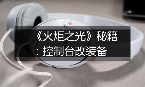 《火炬之光》秘籍：控制台改装备