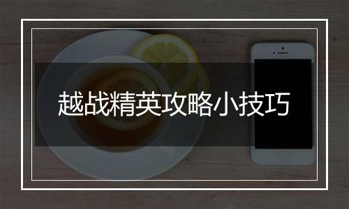 越战精英攻略小技巧