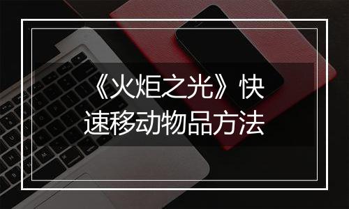 《火炬之光》快速移动物品方法